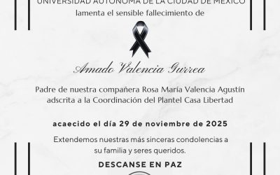 El SUTUACM lamenta el sensible fallecimiento de Amado Valencia Gurrea padre de nuestra compañera Rosa María Valencia Agustín