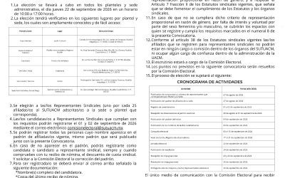 CONVOCATORIA a elegir mediante voto personal, libre, directo y secreto depositado en urnas, a las y los integrantes del Consejo General de Representantes del SUTUACM de la sede y planteles de la UACM