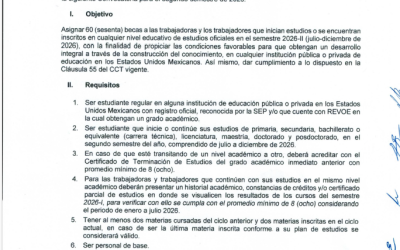 Convocatoria 2026-II Becas de Estudio para Trabajadoras y Trabajadores de la UACM